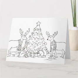 Farbe in der Weihnachtskarte Karte