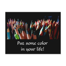 Farbe in Ihrem Leben Postkreuzung Postkarte