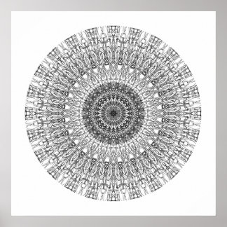 Farbe in Mandala 1 Poster