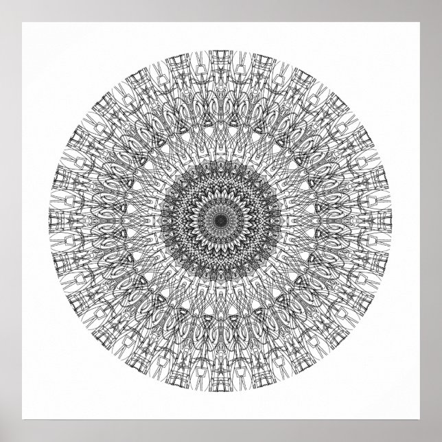 Farbe in Mandala 1 Poster (Vorne)