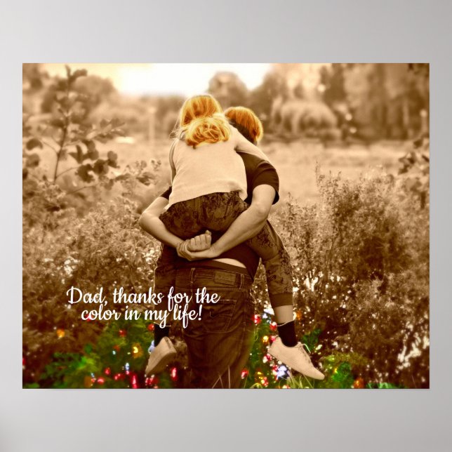 Farbe in meinem Leben: Dank Vater Custom Poster (Vorne)