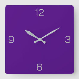Farbe Indigo 4B0082 - Option Name hinzufügen Quadratische Wanduhr