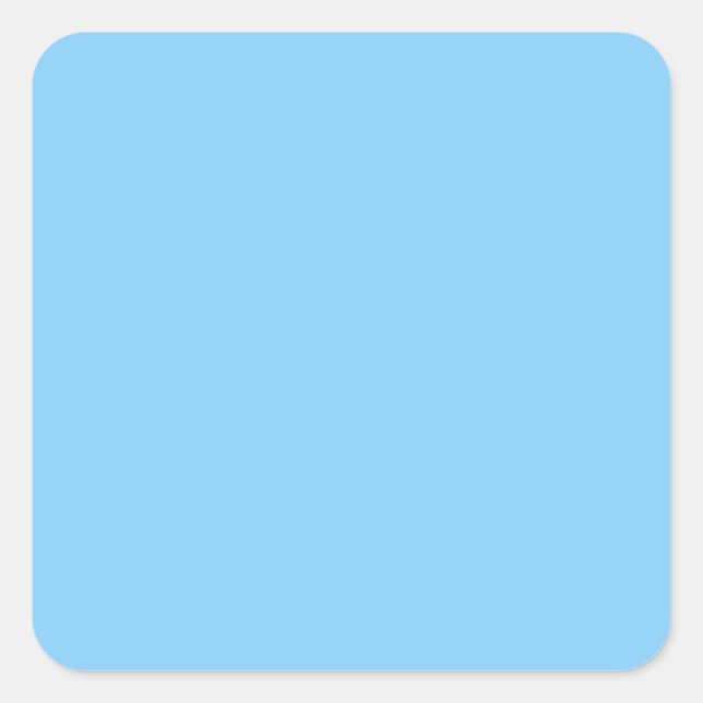 Farbe Licht Blau Quadratischer Aufkleber (Vorderseite)
