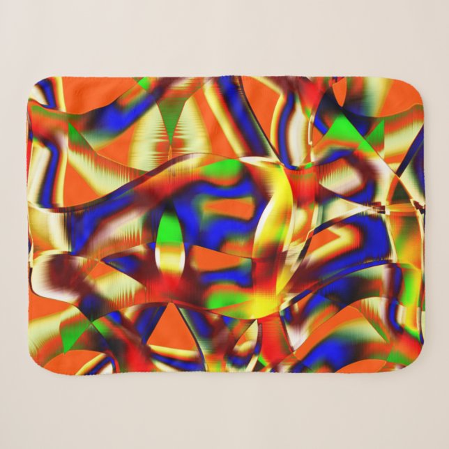 Farbe majestätisch, blau und orange gekämpft sherpadecke (Vorderseite (Horizontal))