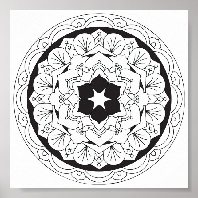 Farbe: Mandala 060517_4 Poster (Vorne)