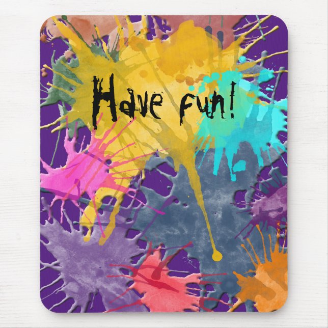 Farbe mein Leben Splash + Ihr Backgr. Ideen Mousepad (Vorne)