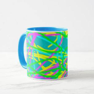 Färbe meine Träume Kritzelmuster Expressive Kunst Tasse