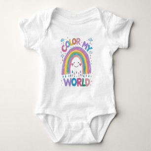 Färbe Meine Welt Regenbogen Baby Outfit Strampler