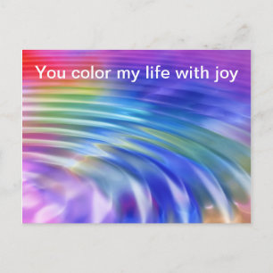 Farbe meiner Lebenswelt mit Freude Postkarte