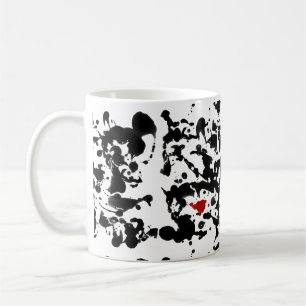 Farbe meines Lebens / Farbklekse Schwarze Tinte Kaffeetasse