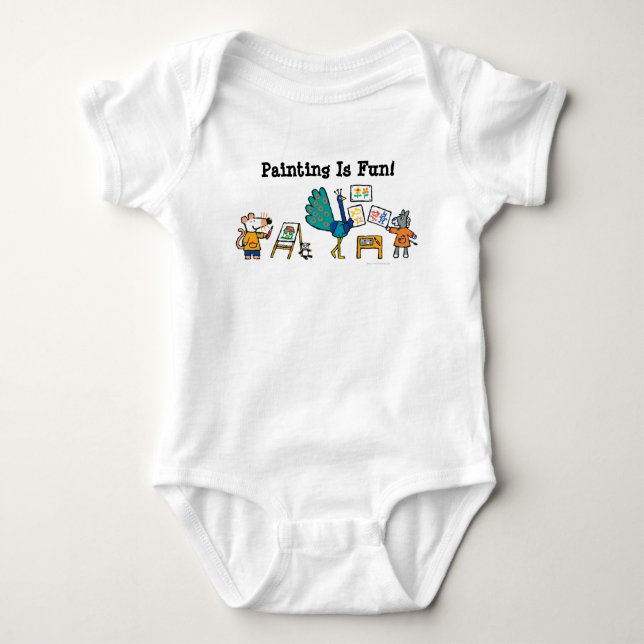 Farbe mit Maisy! Baby Strampler (Vorderseite)