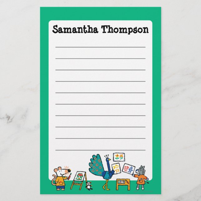 Farbe mit Maisy! Briefpapier (Vorderseite)