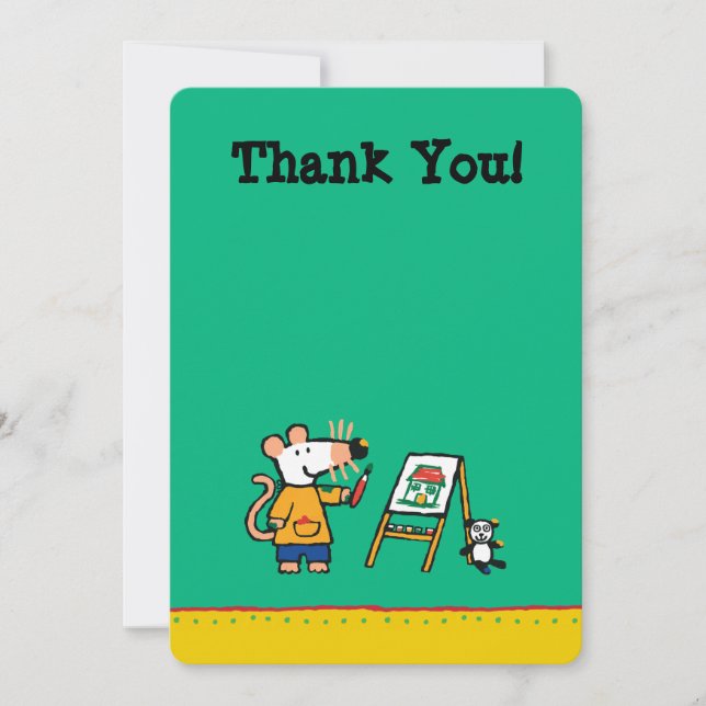 Farbe mit Maisy! Dankeskarte (Vorderseite)