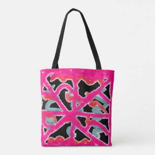 FARBE MIT SCHWARZEN PATTERN FÜR FRAUEN TASCHE