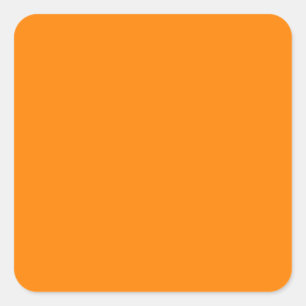 Farbe Orange Quadratischer Aufkleber