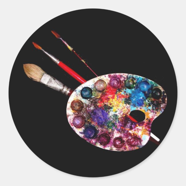 FARBE PALETTE RUNDER AUFKLEBER (Vorderseite)