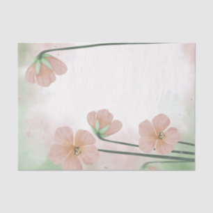 Farbe pfirsichfarben Rosa Blume Blumendekoupage Seidenpapier