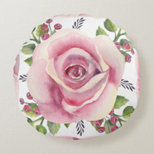Farbe Rosa Rose Rundkissen Rundes Kissen
