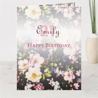 Farbe Rosa und Gelb Rosen auf schwarz, Geburtstag