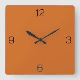 Farbe Schokolade braun D2691E - Option zum Hinzufü Quadratische Wanduhr