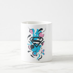 Farbe Splash Blau Kaffeetasse