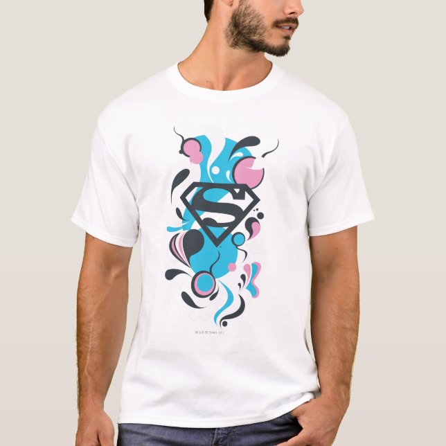Farbe Splash Blau T-Shirt (Vorderseite)