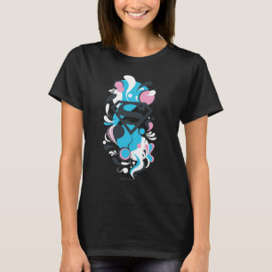 Farbe Splash Blau T-Shirt
