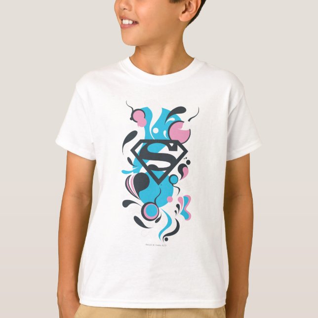 Farbe Splash Blau T-Shirt (Vorderseite)