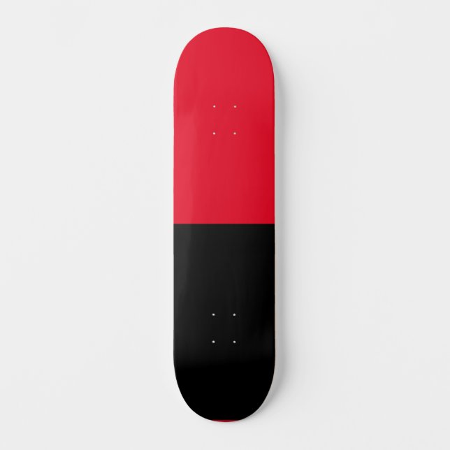 Farbe teilen halbe Schwarz und halb Rot Skateboard (Vorderseite)