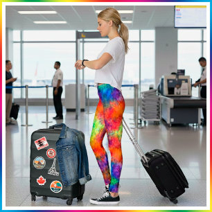 [Farbe und Eis] Helle, kühne Regenbogen-Tie-Dye Leggings