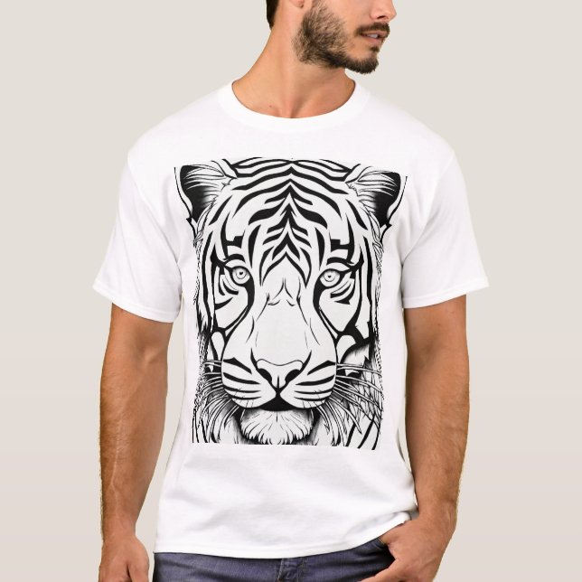 Farbe und Farbe: Der Tiger-T - Shirt für Kinder (Vorderseite)