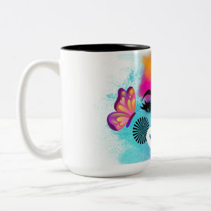 Farbe und Make-up Zweifarbige Tasse