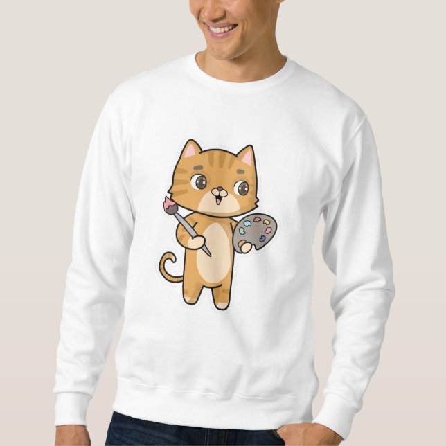 Farbe und Pinselstrich Sweatshirt (Vorderseite)