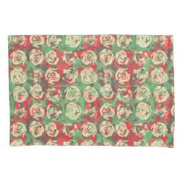 Farbe und Rose Harmonie - Nahtloses Muster Kissenbezug