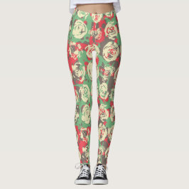 Farbe und Rose Harmonie - Nahtloses Muster Leggings