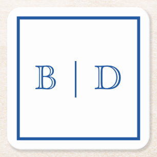 Farbe: Untersetzer für Monogramm mit zwei Buchstab