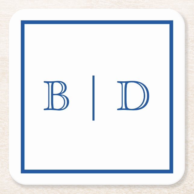 Farbe: Untersetzer für Monogramm mit zwei Buchstab (Vorderseite)