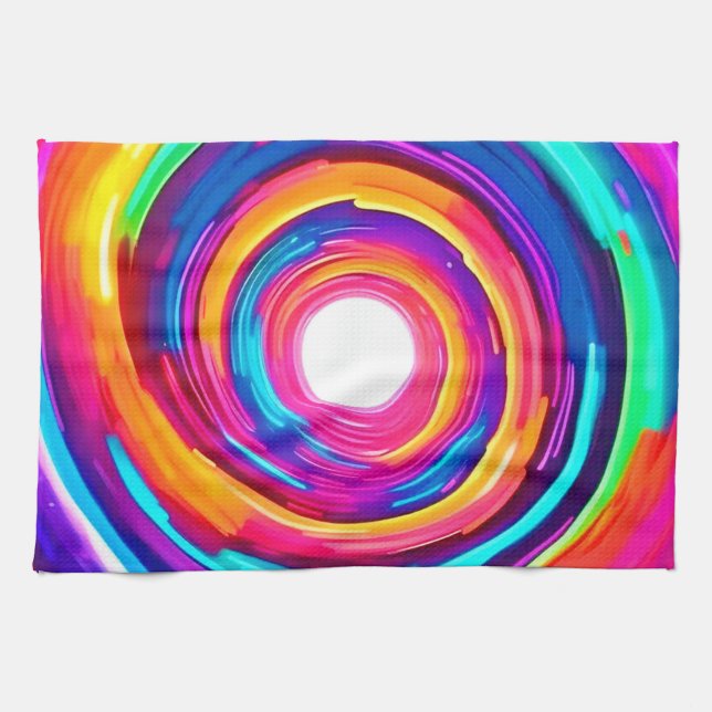 Farbe Vortex: Dynamisches Design Geschirrtuch (Horizontal)