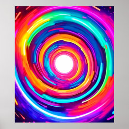 Farbe Vortex: Dynamisches Design Poster