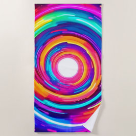 Farbe Vortex: Dynamisches Design Strandtuch