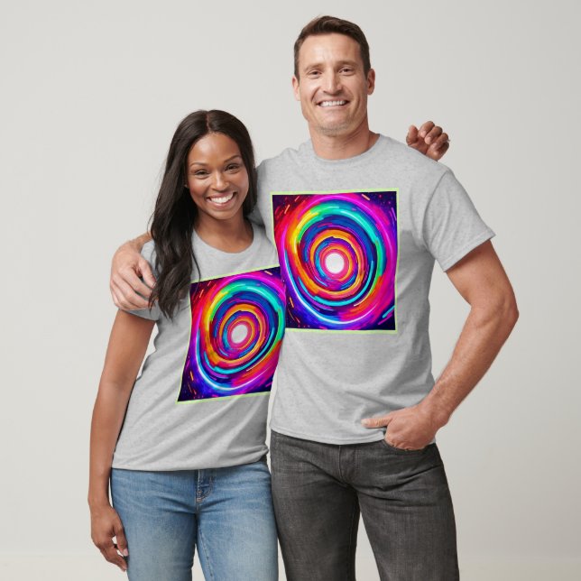 Farbe Vortex: Dynamisches Design T-Shirt (Unisex)