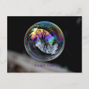 Farbe vs. Schwarz/Weiß-Blase Postkarte