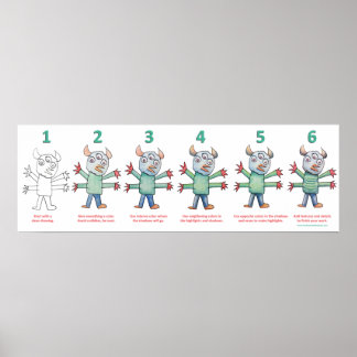 Farbe wie ein Monster Poster