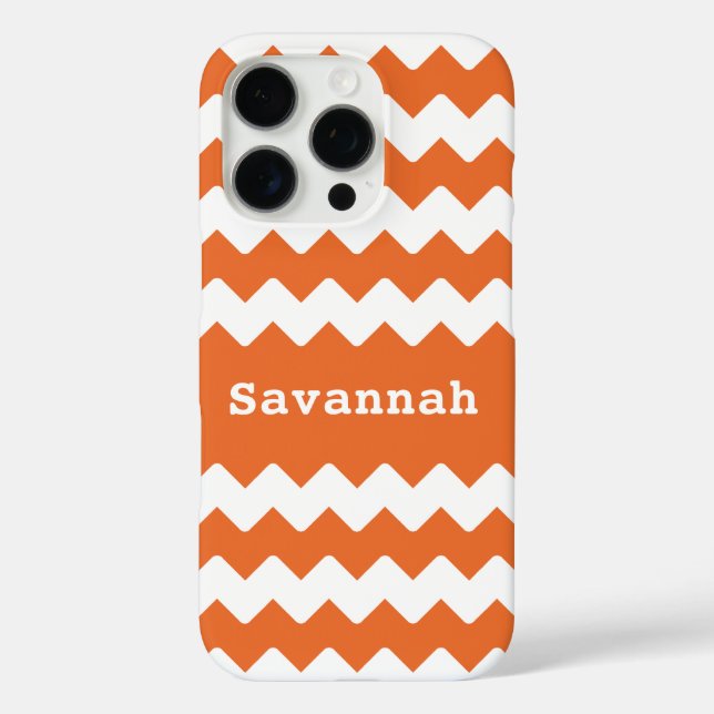 Farbe ZigZag Ihr Name oder Angebot iPhone 16 Pro Hülle (Rückseite)