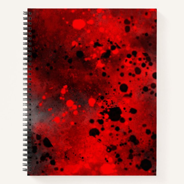 Farbeffekt Spritzer rot/schwarz Notizbuch (Vorderseite)