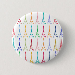 Farbeiffelturmmuster Button
