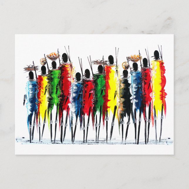 Farben Afrikas Postkarte (Vorderseite)