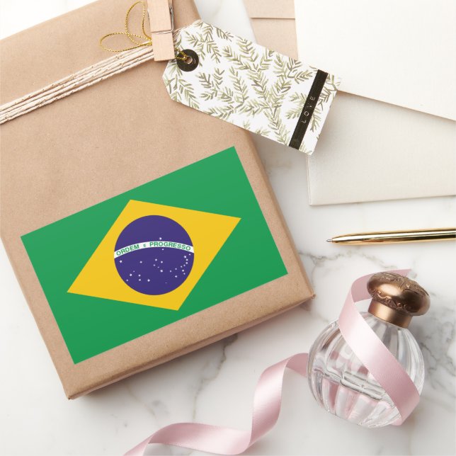 Farben anzeigen - Brasilien Rechteckiger Aufkleber (Schenken)