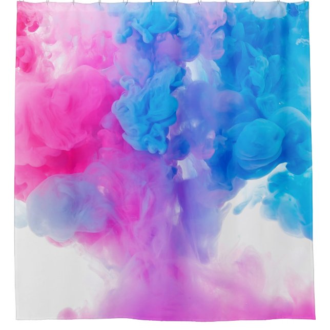 Farben Aquarell Farbe hell Duschvorhang (Vorderseite)
