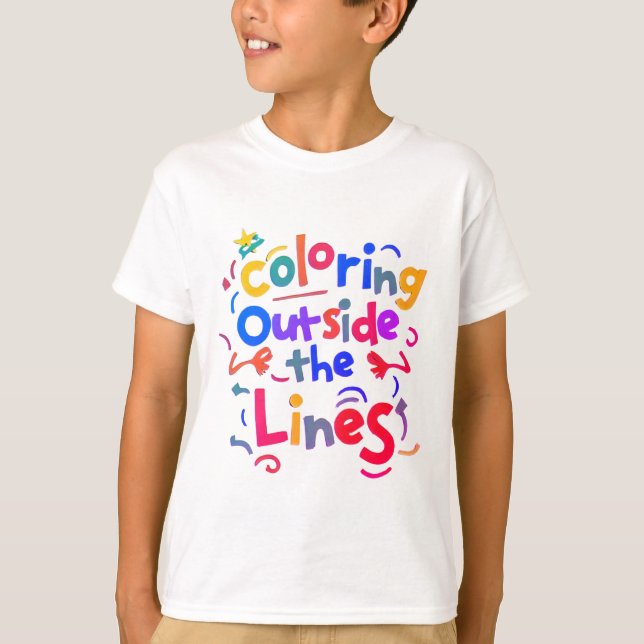 Farben außerhalb der Linien - T-Shirt für kreative (Vorderseite)